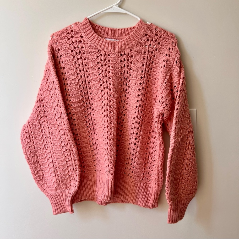 Velvet by Graham and Spencer pink knit sweater
